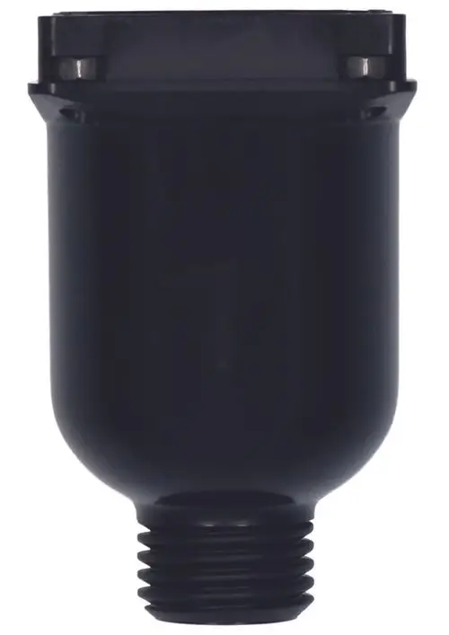 Schwarze Filterglocke von Judo mit Schraubenzugang, geeignet für den Einsatz in Filtersystemen. Klar erkennbar an der runden, geschlossenen Form und dem Gewinde.